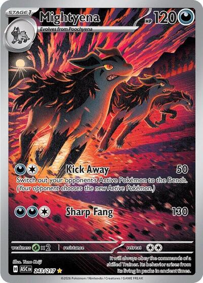 Mightyena 243/217  - Holofoil ME Ascended Heroes - Illustration Rare