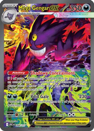 Mega Gengar ex 284/217  - Holofoil ME Ascended Heroes - Special Illustration Rare