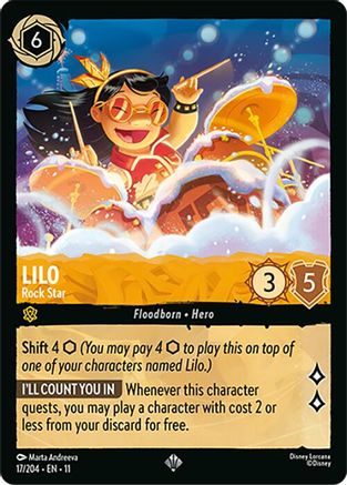 Lilo - Rock Star (17/204) - Winterspell Cold Foil