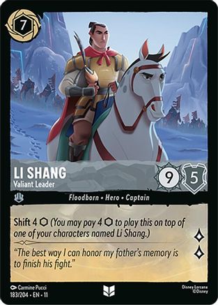 Li Shang - Valiant Leader (183/204) - Winterspell Cold Foil