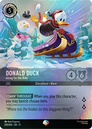 Donald Duck - Along for the Ride (Epic) (220/204) - Winterspell Holofoil