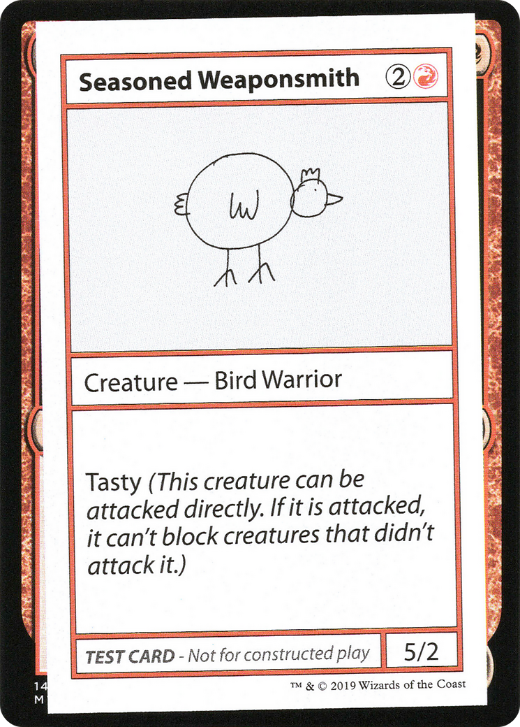 Seasoned Weaponsmith (No PW Symbol) (CMB1-063) - Mystery Booster Playtest Cards 2021