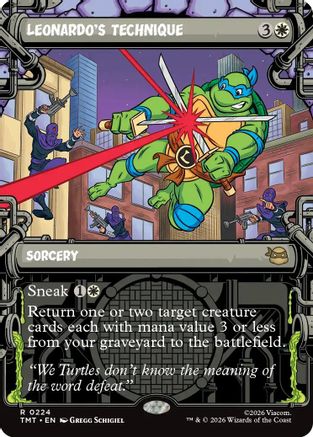 Leonardo's Technique (Showcase) (TMT-224) - Teenage Mutant Ninja Turtles Foil