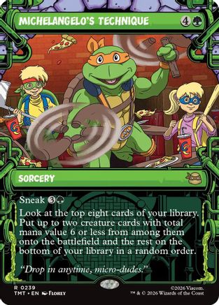 Michelangelo's Technique (Showcase) (TMT-239) - Teenage Mutant Ninja Turtles Foil