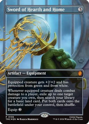 Sword of Hearth and Home (Borderless) (TMC-136) - Commander: Teenage Mutant Ninja Turtles Foil