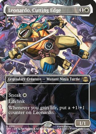 Leonardo, Cutting Edge (Borderless) (TMT-211) - Teenage Mutant Ninja Turtles