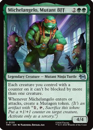 Michelangelo, Mutant BFF (TMT-120) - Teenage Mutant Ninja Turtles Foil