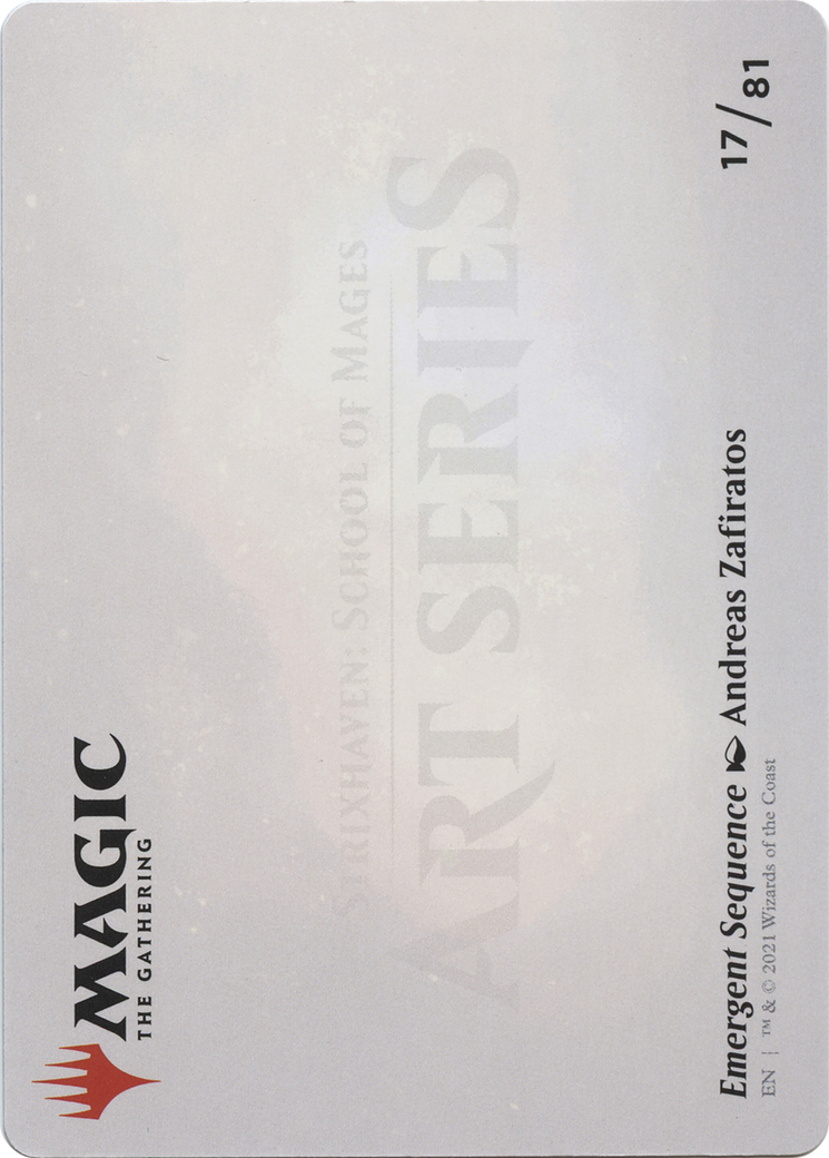 Emergent Sequence // Emergent Sequence (ASTX-017) - Strixhaven Art Series (Borderless) Foil