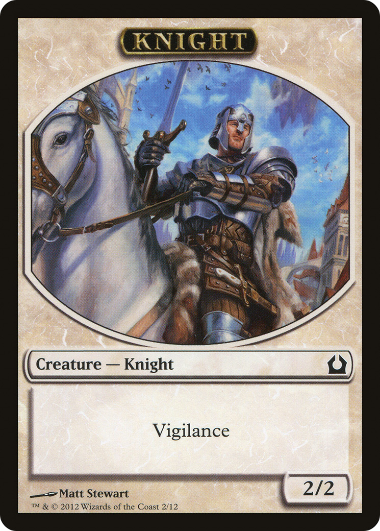 Knight Token (RTR-002) - Return to Ravnica Tokens
