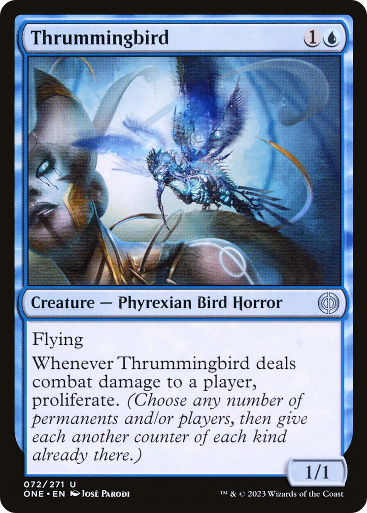 Thrummingbird (ONE-072) - Phyrexia: All Will Be One Foil