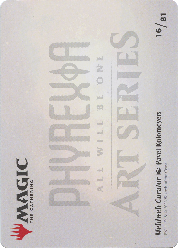 Meldweb Curator // Meldweb Curator (AONE-016) - Phyrexia: All Will Be One Art Series (Borderless)