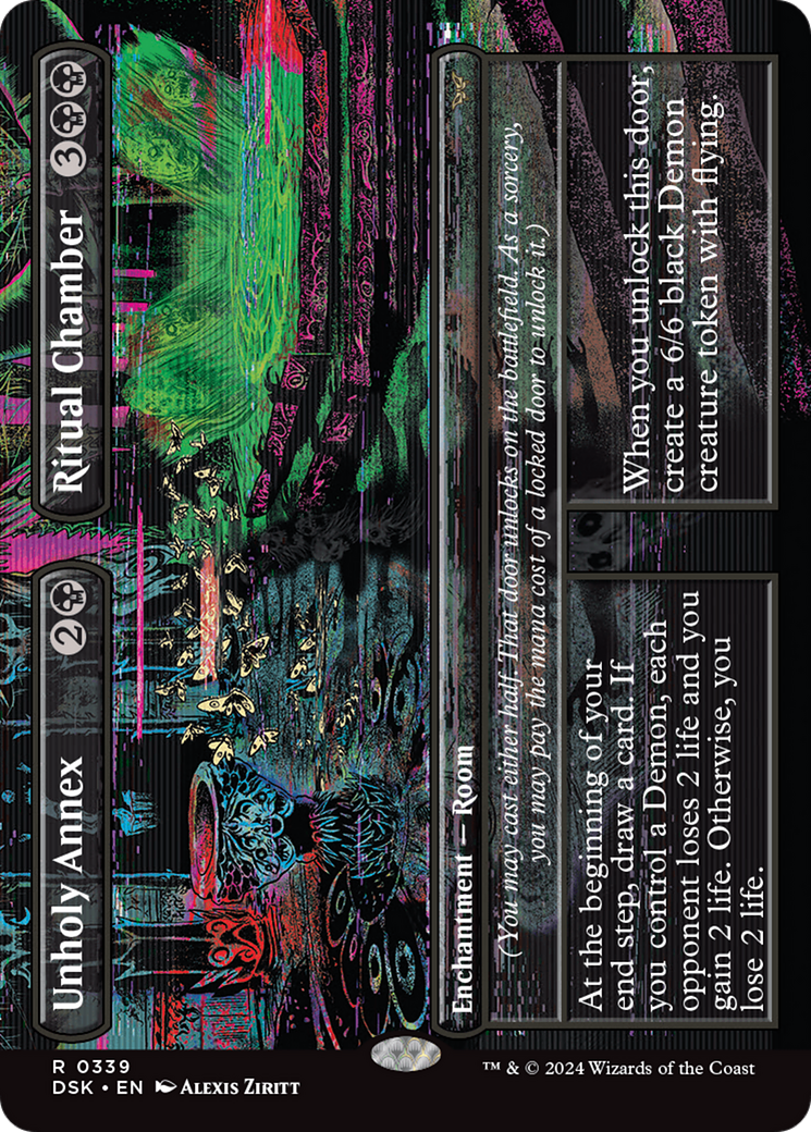 Unholy Annex // Ritual Chamber (Borderless) (DSK-339) - Duskmourn: House of Horror (Borderless) Foil