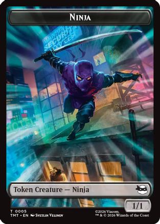 Ninja // Food Double-Sided Token (TMT-5 // 8) - Teenage Mutant Ninja Turtles