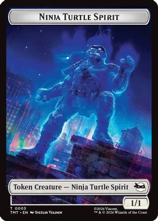 Ninja Turtle Spirit // Food Double-Sided Token (TMT-3 // 8) - Teenage Mutant Ninja Turtles Foil