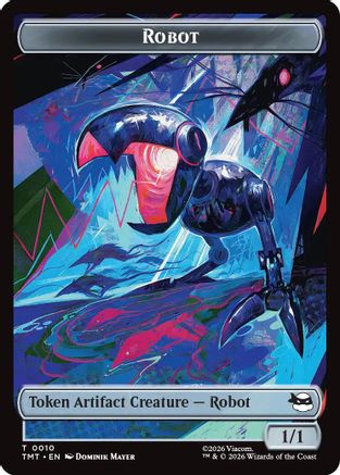 Robot // Food Double-Sided Token (TMT-10 // 8) - Teenage Mutant Ninja Turtles Foil