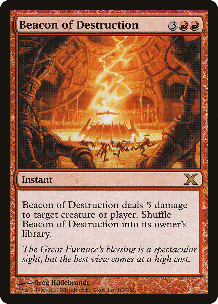 Beacon of Destruction (10E-189) - Tenth Edition Foil