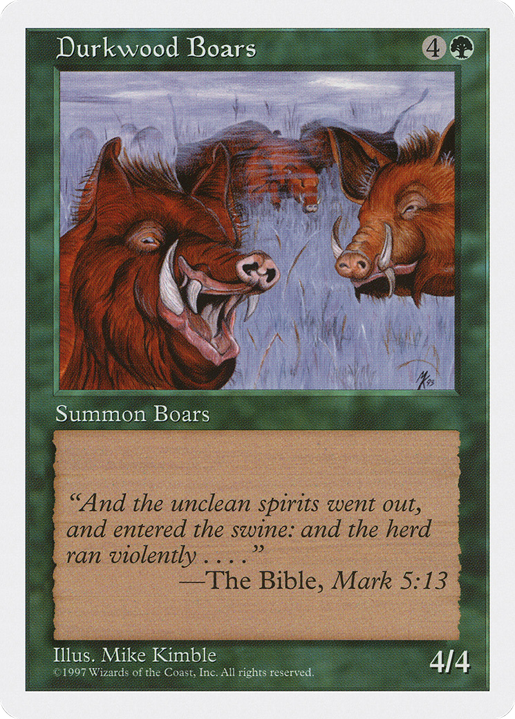 Durkwood Boars (5ED-) - Fifth Edition