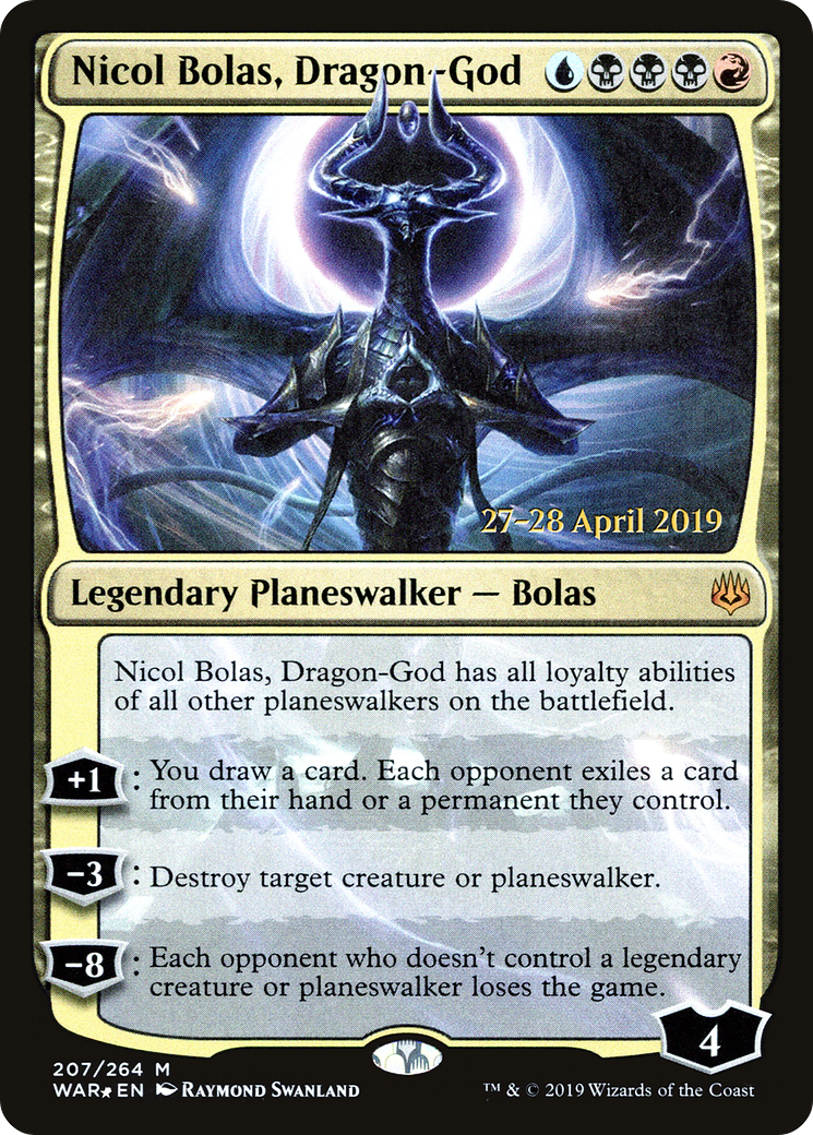 Nicol Bolas, Dragon-God (PRE-207) - War of the Spark Promos Foil