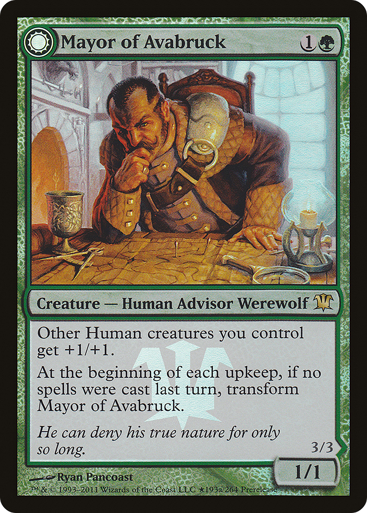 Mayor of Avabruck (PRE-193) - Innistrad Promos: (Double Faced Transform) Foil