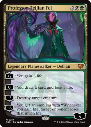 Professor Dellian Fel (SOS-214) - Secrets of Strixhaven Foil