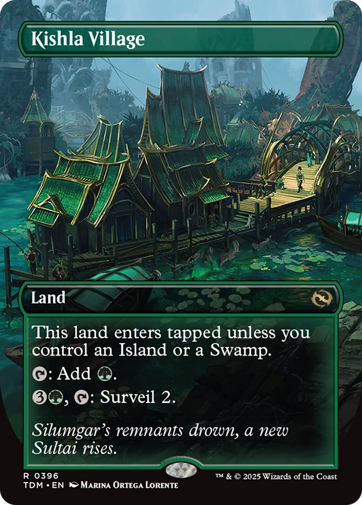 Kishla Village (Borderless) (TDM-396) - Tarkir: Dragonstorm (Borderless) Foil