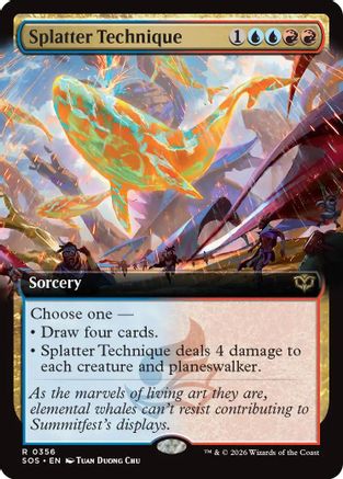 Splatter Technique (Extended Art) (SOS-356) - Secrets of Strixhaven Foil