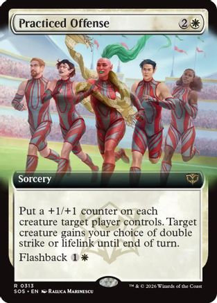 Practiced Offense (Extended Art) (SOS-313) - Secrets of Strixhaven Foil