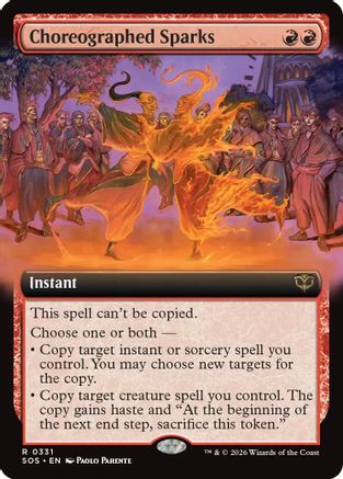 Choreographed Sparks (Extended Art) (SOS-331) - Secrets of Strixhaven