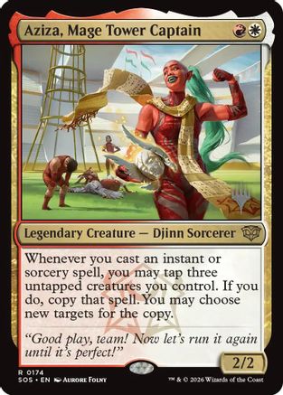 Aziza, Mage Tower Captain (PPSOS-174) - Promo Pack: Secrets of Strixhaven Foil