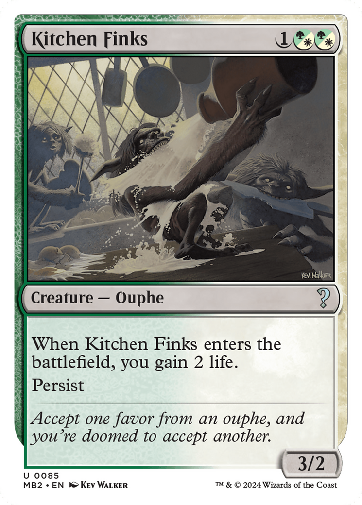 Kitchen Finks (White Border) (MB2-085) - Mystery Booster 2