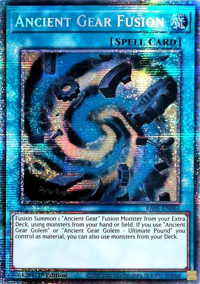 Ancient Gear Fusion (Starlight Rare) (RA05-EN063) - Rarity Collection 5 1st Edition