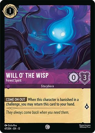 Will o' the Wisp - Forest Spirit (47/204) - Wilds Unknown Cold Foil