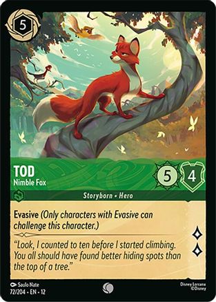 Tod - Nimble Fox (72/204) - Wilds Unknown Cold Foil