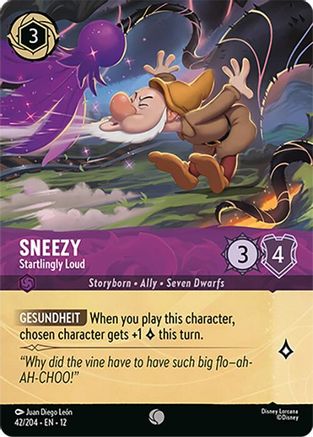Sneezy - Startlingly Loud (Foil) (42/204) - Wilds Unknown Cold Foil