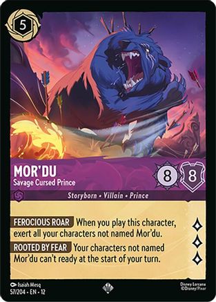 Mor'du - Savage Cursed Prince (57/204) - Wilds Unknown Cold Foil