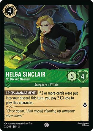 Helga Sinclair - No Backup Needed (73/204) - Wilds Unknown Cold Foil