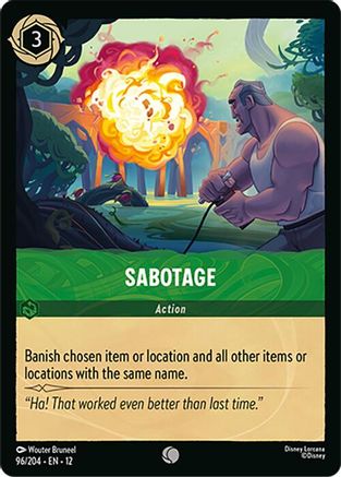 Sabotage (96/204) - Wilds Unknown Cold Foil