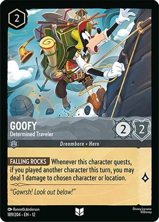 Goofy - Determined Traveler (189/204) - Wilds Unknown Cold Foil