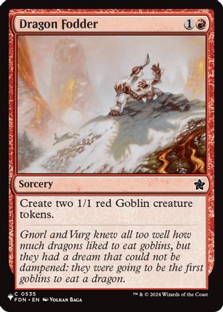 Dragon Fodder (FDN) (LIST-535) - The List Reprints