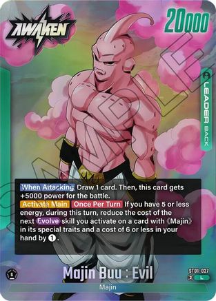 Majin Buu/Majin Buu : Pure Evil // Majin Buu : Evil (ST01-027) - Story Booster 01 Holofoil