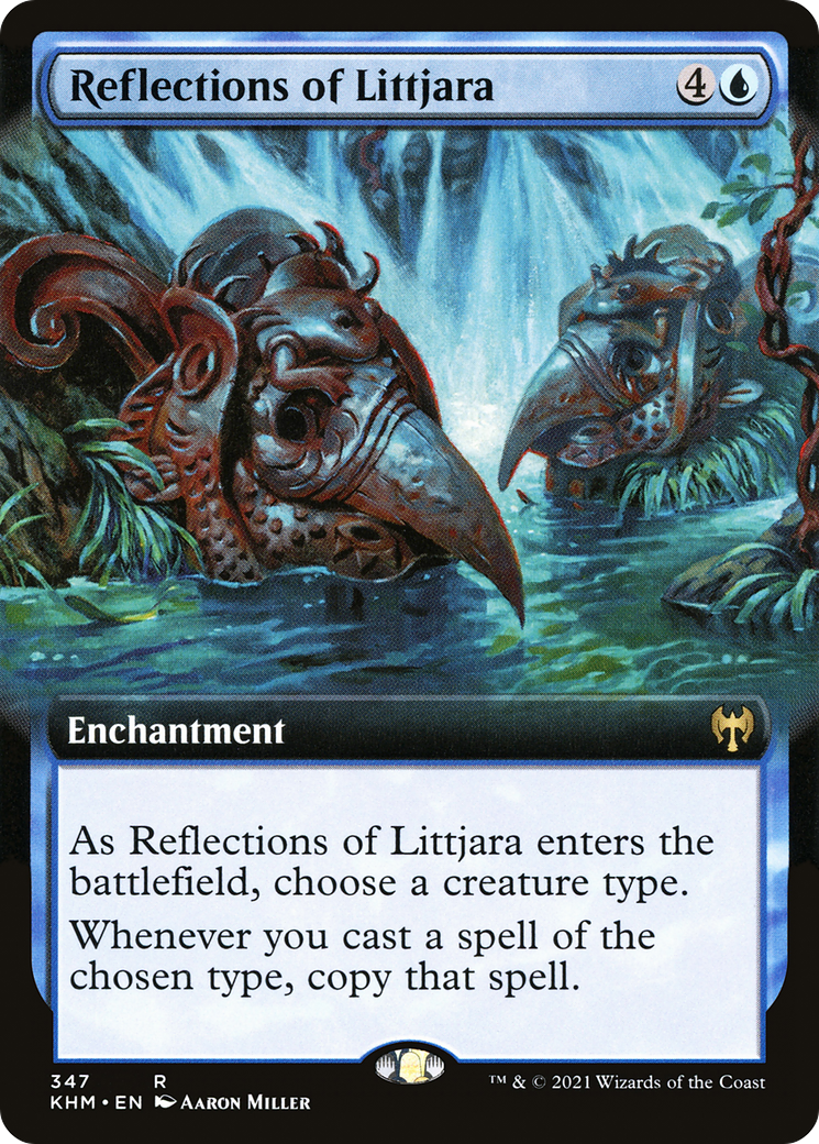 Reflections of Littjara (Extended Art) (KHM-347) - Kaldheim: (Extended Art) Foil