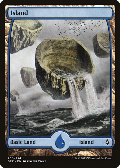 Island (258) - Full Art (BFZ-258) - Battle for Zendikar