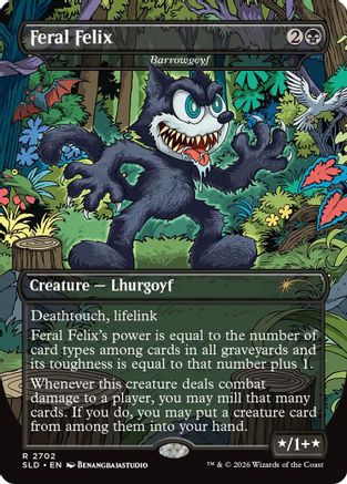 Feral Felix  - Barrowgoyf (SLD-2702) - Secret Lair Drop Series Foil