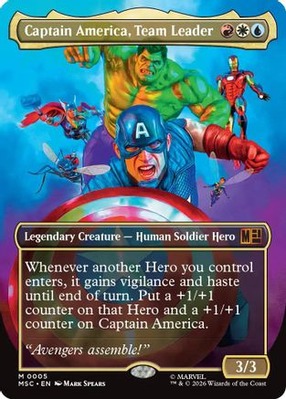 Captain America, Team Leader (Borderless) (MSC-005) - Commander: Marvel Super Heroes
