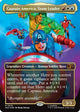 Captain America, Team Leader (Borderless) (Surge Foil) (MSC-879) - Commander: Marvel Super Heroes Foil