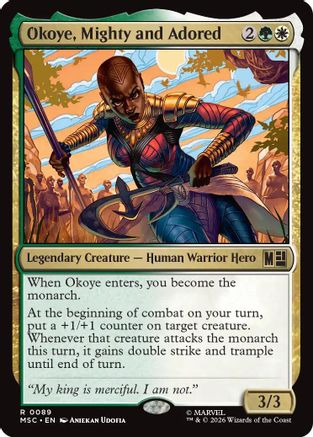 Okoye, Mighty and Adored (Surge Foil) (MSC-089) - Commander: Marvel Super Heroes Foil