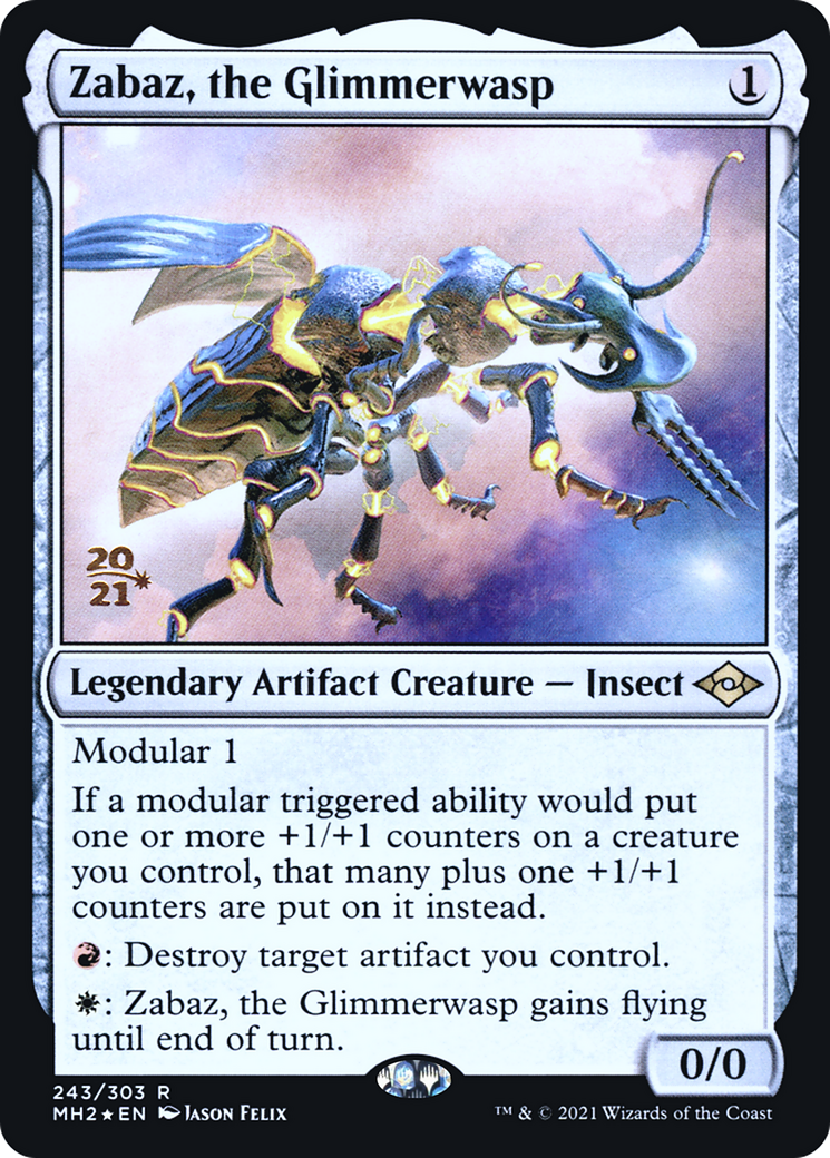 Zabaz, the Glimmerwasp (PRE-243) - Modern Horizons 2 Promos Foil