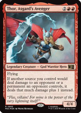 Thor, Asgard's Avenger (Surge Foil) (MSC-883) - Commander: Marvel Super Heroes