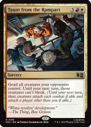 Taunt from the Rampart (Surge Foil) (MSC-188) - Commander: Marvel Super Heroes Foil