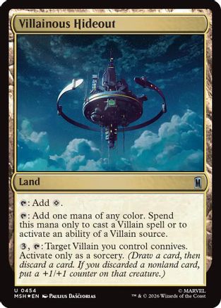 Villainous Hideout (Surge Foil) (MSH-454) - Marvel Super Heroes Foil
